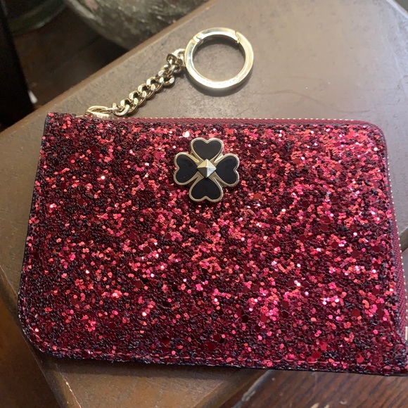 Authentic Kate Spade Glitter/Patent leather cd/Key - Picture 6 of 6
